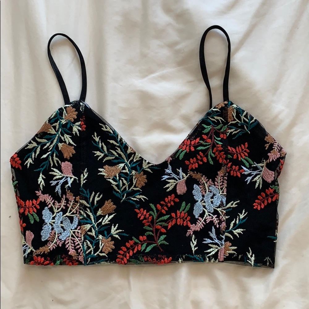 Floral Embroidered Bralette